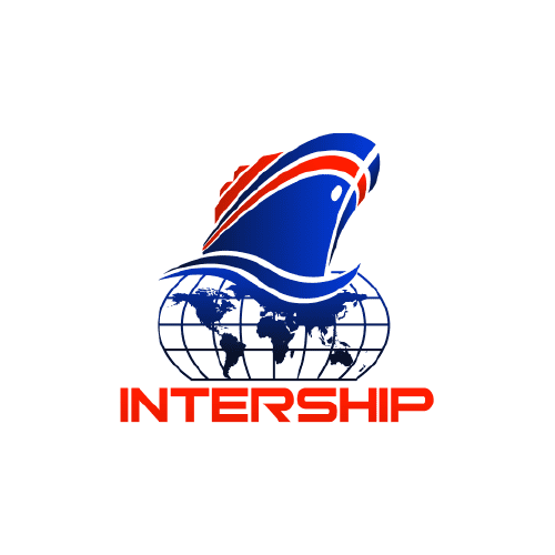 ship hull over globe symbol for shipping logo