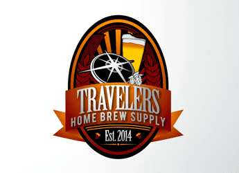 illustrative beer compass pine cones tour logo design