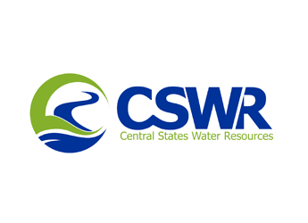 flowing river swoosh circle water utility company logo