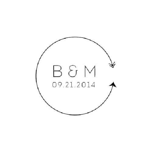 arrow wedding monogram