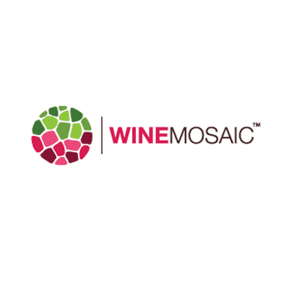 mosaic circle logo for wine shop