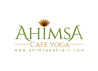 flower icon in Cafe yoga logo design